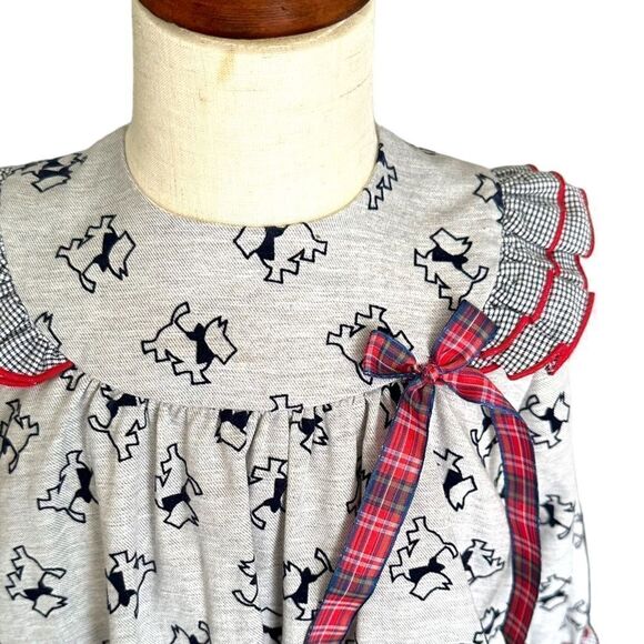 LOLITTOS | Gray & Red | DOGS PRINT TWO PIECES DRESS SET - Picture 5 of 16